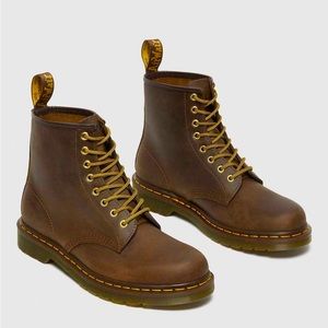 Brown 1460 Crazy Horse Leather Lace Up Boots, W10